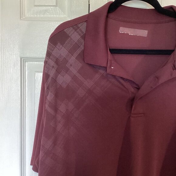 Roundtree & Yorke - Big & Tall Men’s - Performance Maroon & Gray Polo - 3XL - Picture 5 of 6